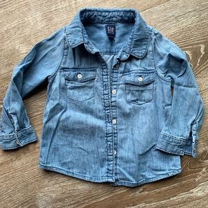 Gap Toddler Denim Button Up 2T